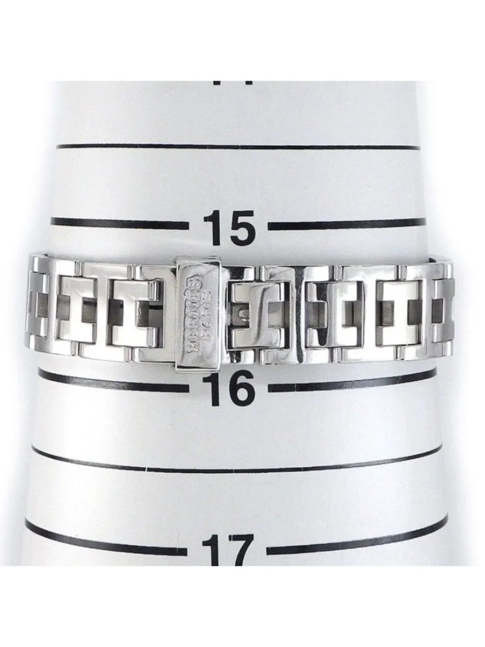 Hermes Watch Clipper Cles 12 Points Diamond Bezel Pink Shell Guilloche Dial SS